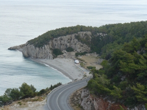 Tsabou strand aan de noordzijde van Samos. Tsabou strand aan de noordzijde van Samos